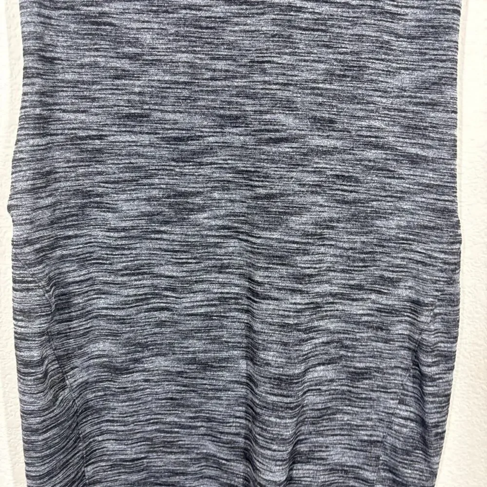 Lululemon 4 & Go Where-To Short Sleeve Dress Heathered Black Pullover Outdoor
